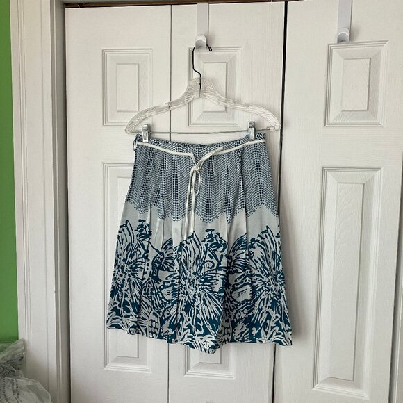 teal and white esprit summer skirt - Picture 2 of 6